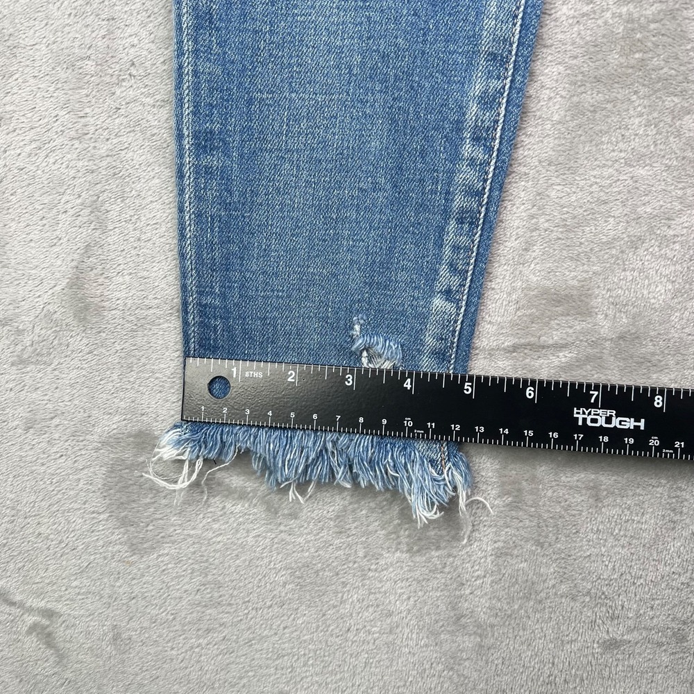 Moussy Vintage Jeans Women 24 Blue Diana Skinny Low Rise Made in Japan Denim New - Picture 11 of 16